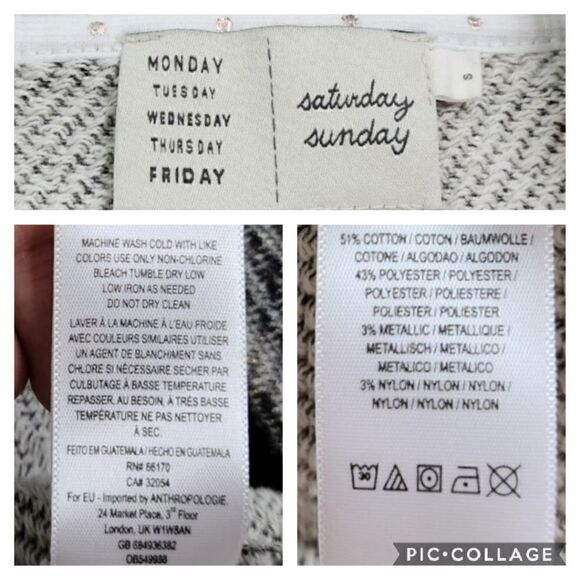 Anthropologie Saturday Sunday Cropped Tweed Hoodie - Picture 16 of 16